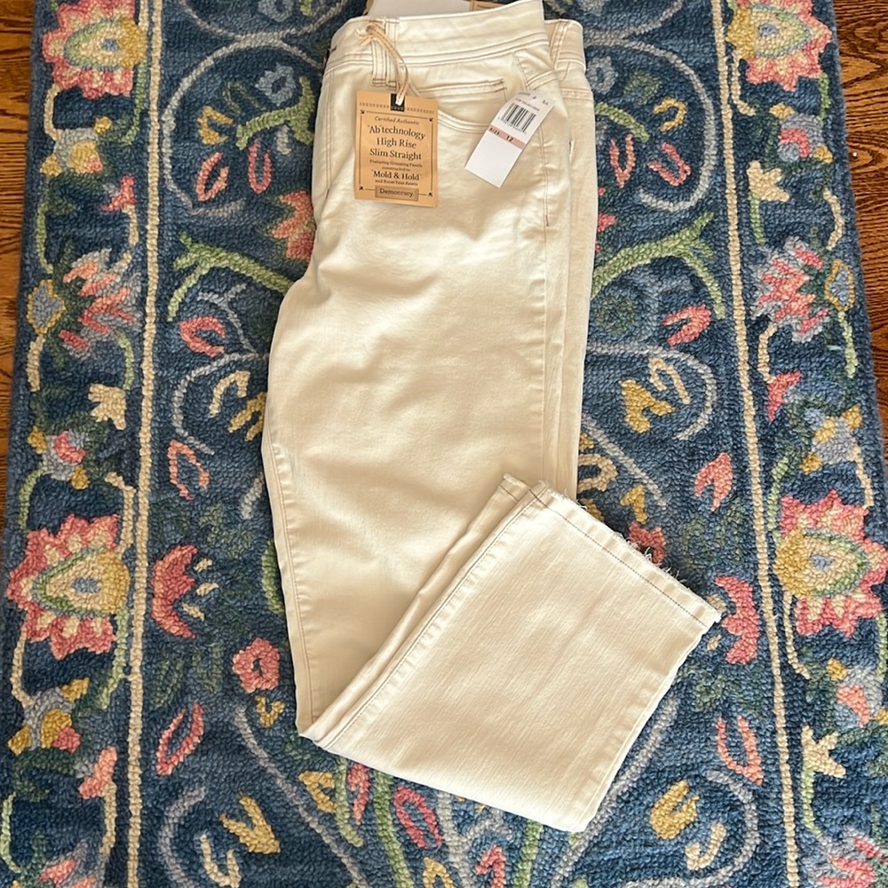 Democracy Ab Tech Jeans in Ecru, NWT